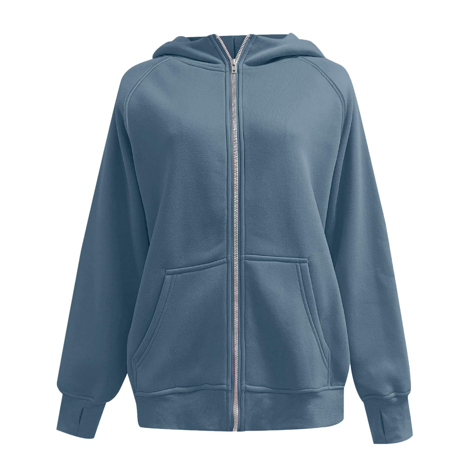Generico Felpa Donna Invernale Felpe Donna con Cappuccio Hoodie Manica Lunga Aperto con Tasche E Cerniera Giacca Sportiva Leggera Casual Curvy Elegante per Il Tempo Libero Sport