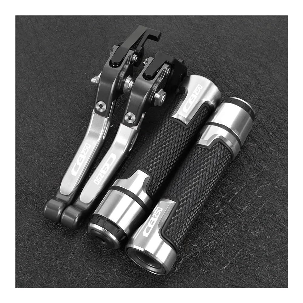 Gfjvcgjru Silver Motorcycle Brake Clutch Levers For Ho&N&Da Cb250 Twister Cb 250 2020 Motorcycle Accessories Aluminum Adjustable Clutch Brake Lever Handlebar Grips Ends