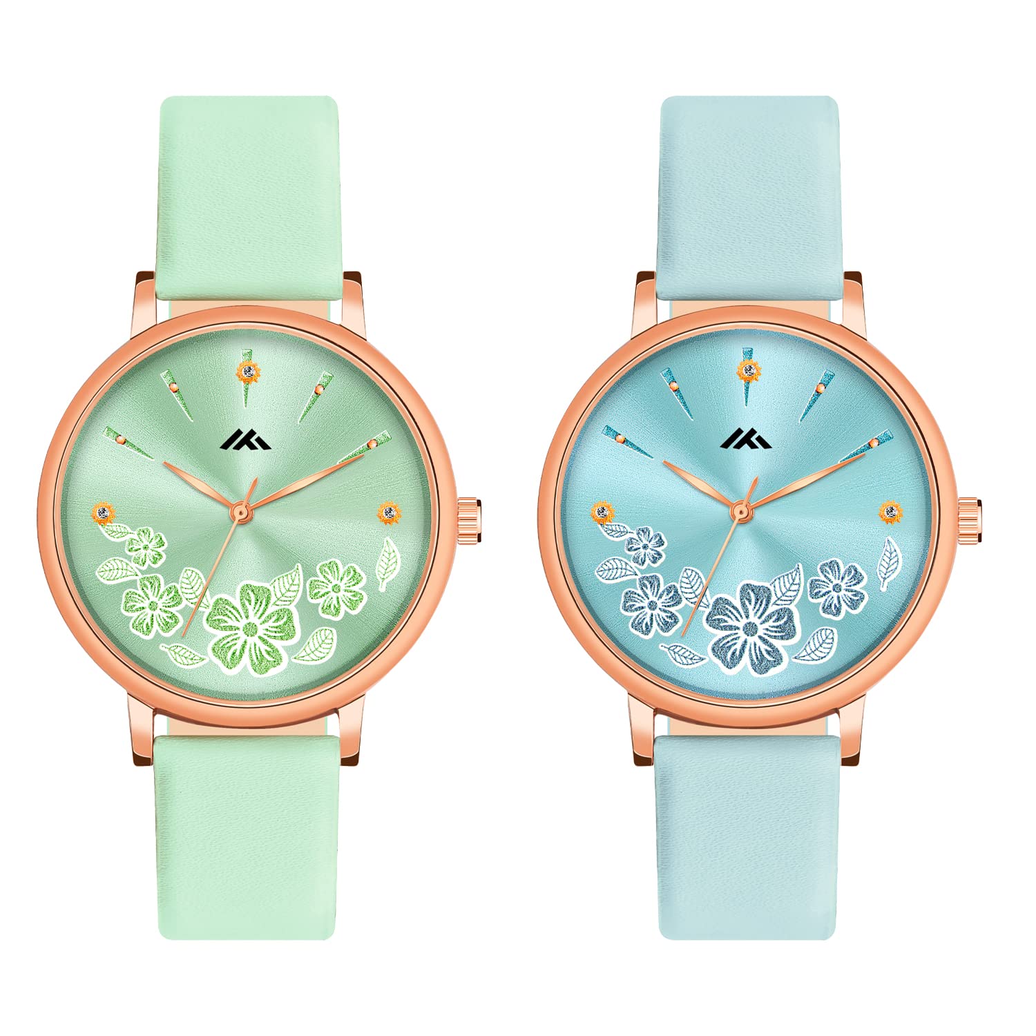 CLOUDWOOD Multicolor Analog Flower Design Combo Wrist Watches for Women & Girls Pack of - 2 (MT517-520) (B0C4YP47B1) Amazon Price History, Amazon Price Tracker