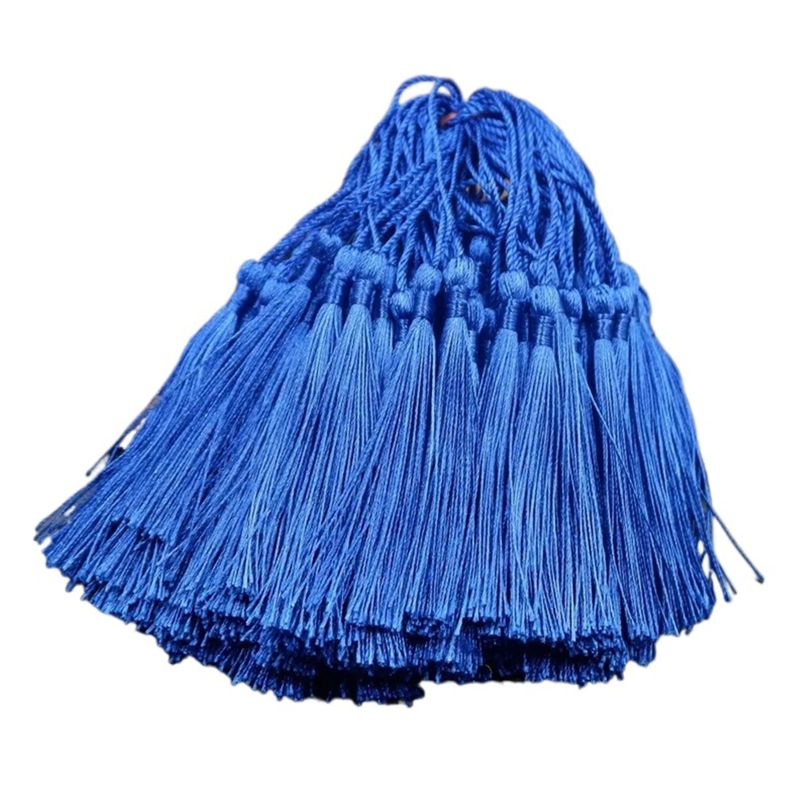 Mini Tassels 300pcs/lot 13cm Tassel Silk Fringe Silky Floss Bookmark Tassels Mini Tassels For DIY Craft Jewelry Making Souvenir Bookmarks for Crafts(07 RoyalBlue)