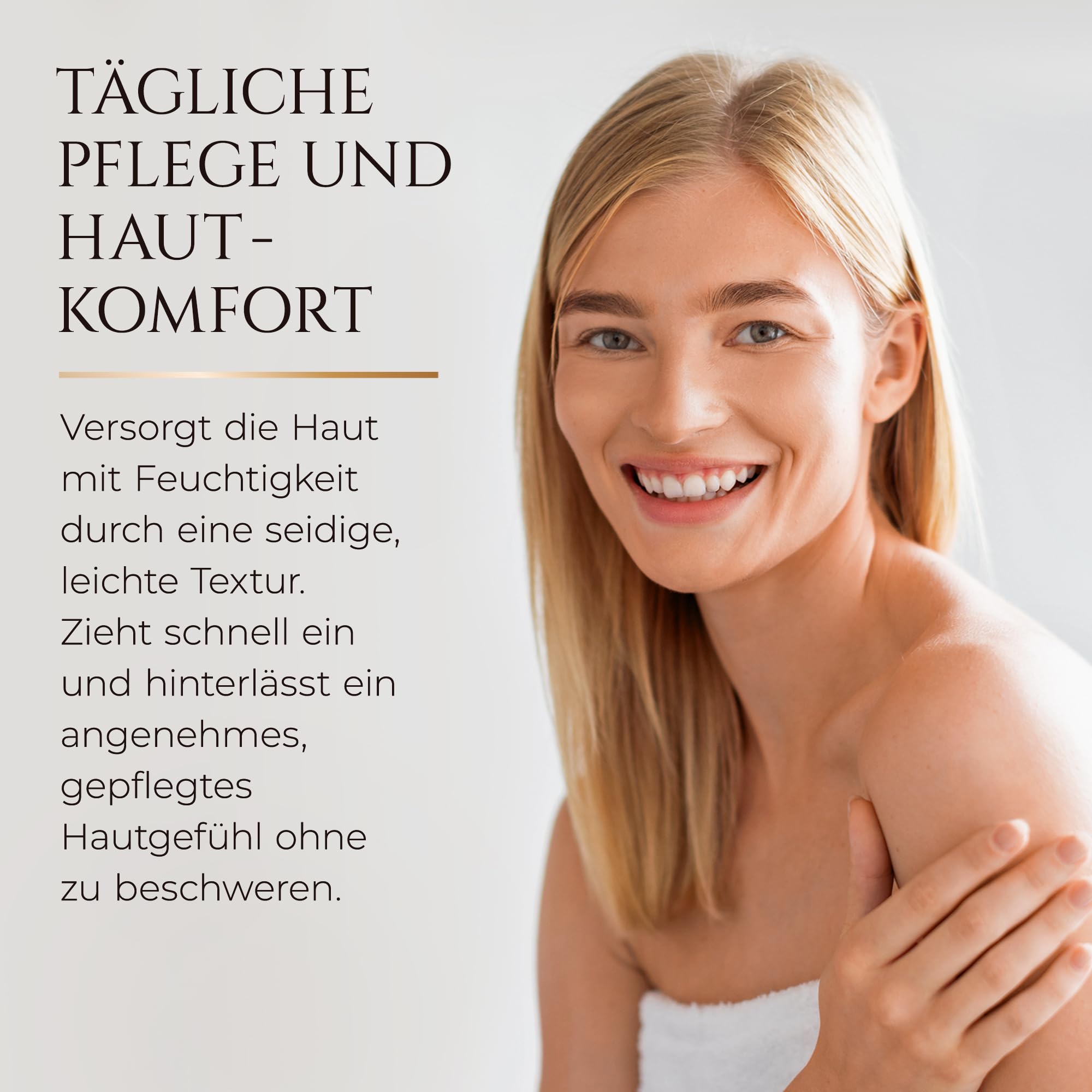 HADAT Calm Body Lotion - Feuchtigkeitspflege mit Kokosöl Aloe Vera Hanfsamenöl Schnell Einziehend für Weiche Glatte Haut Tägliche Pflege Luxuriöser Blumenduft, 300 ml