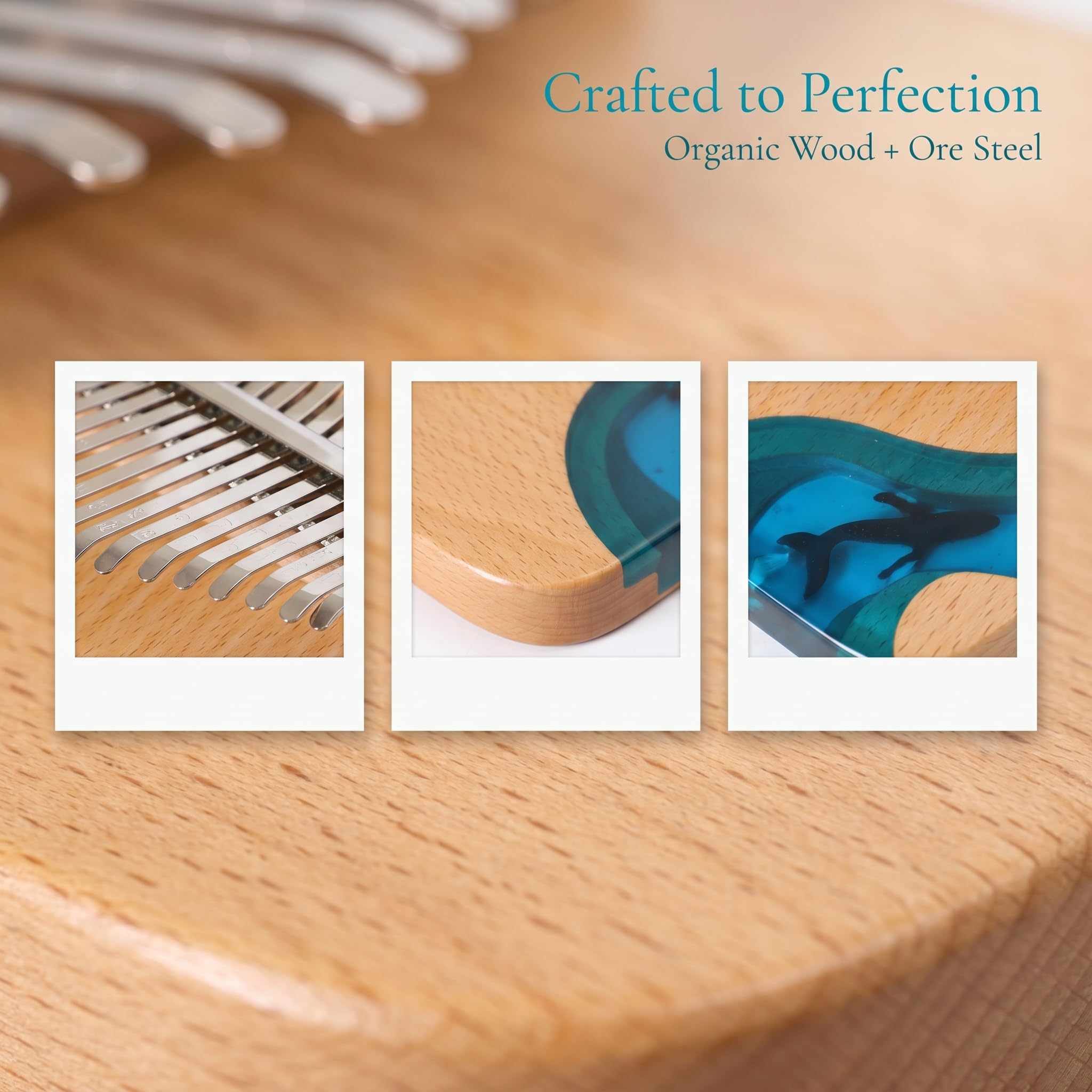 Musfunny Kalimba Daumenklavier 17 Schlüssel: Fingerklaviere Holz Mit Lehrmaterial Stimmhammer- Thumb Piano for Kinder Erwachsene Anfänger