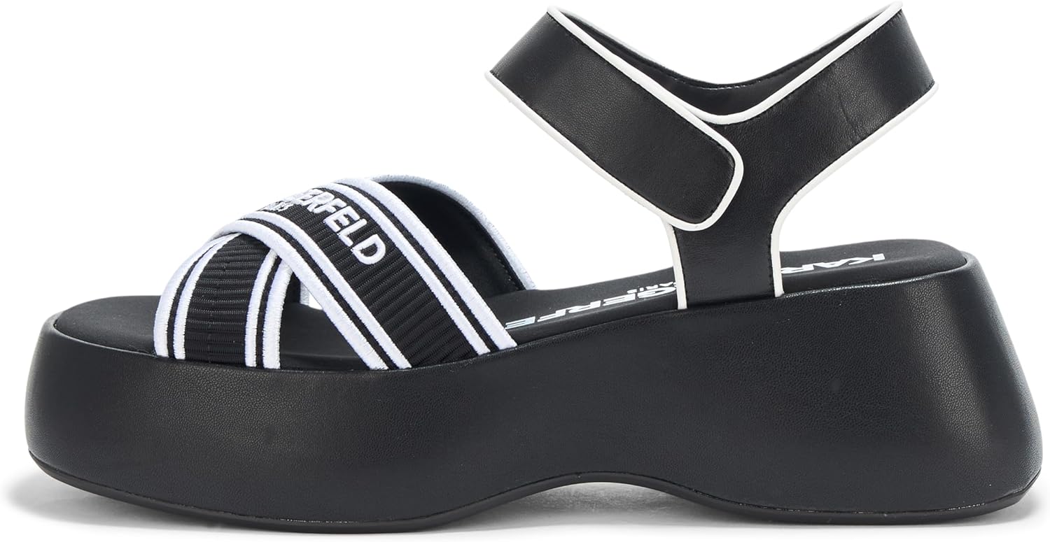 KARL LAGERFELD Women's Meddi Strappy Platform Sandal With Logo