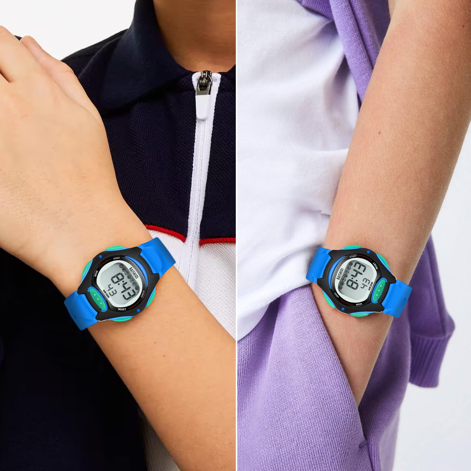 Relojes Digital Niños Niñas Impermeables Multifuncionales Relojes para Niños Deportes Reloj de Pulsera de Banda Suave para Niños con EL Retroiluminación/Alarma/Fecha/CronóMetro