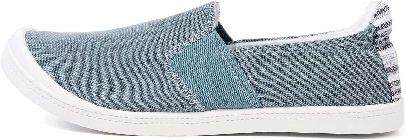 FUNKYMONKEY Shoes for Women, Comfort Low Top Canvas Slip On Sneakers Classic Casual Walking Shoes - Image 2