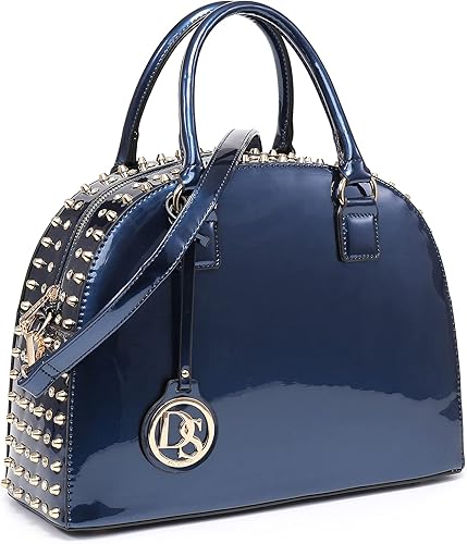 Dasein Carteras de Cuero de Charol para Mujer Bolsos de Mano Tipo Satchel con Cúpula Cartera de Trabajo Tote Bolso de Hombro Estructurado con Correa