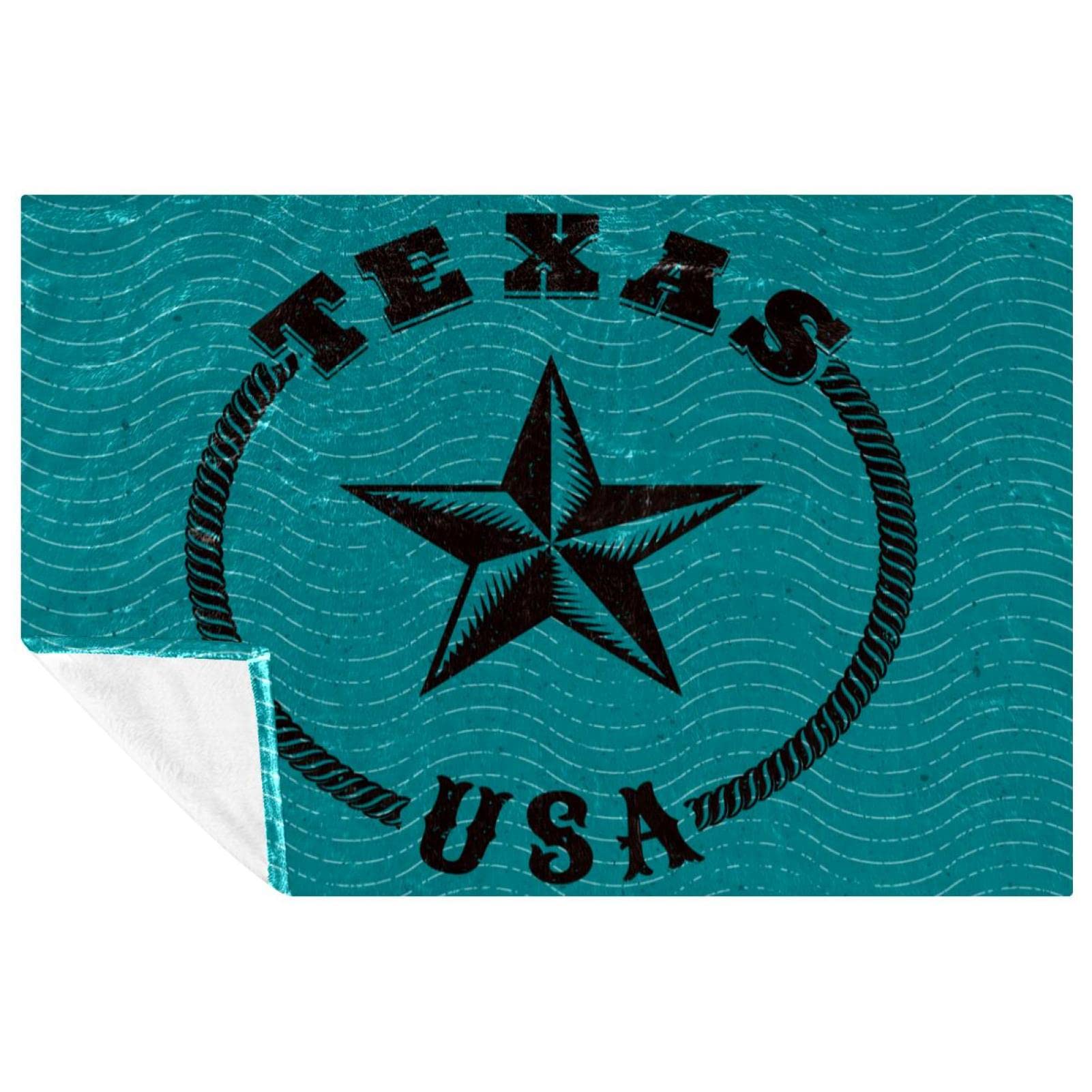 Couverture chaude lit canapé camping pique-nique plage logo Texas