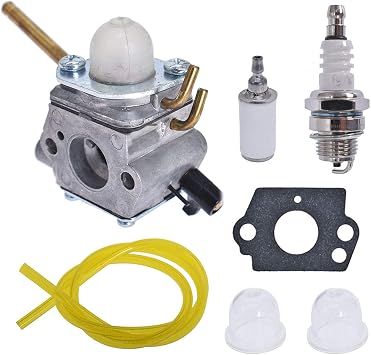 ALL-CARB Carburetor 308028007 Replacement for Homelite UT-08520 UT-08921 UT-08550 UT-08951 26CC Blower with Fuel Line Filter Spark Plug