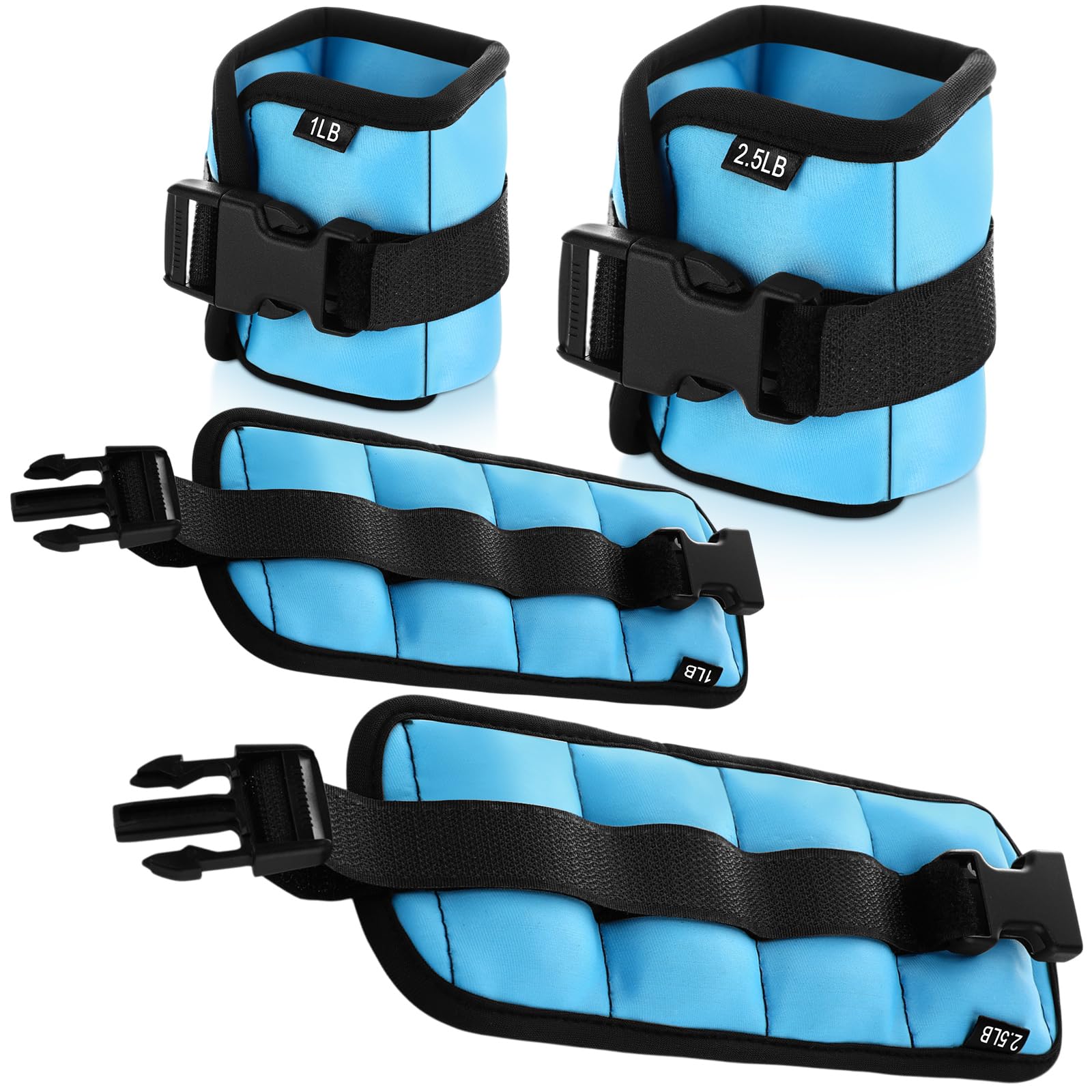 Hollowfly 2 Pairs Ankle Wrist Weights for Exercise