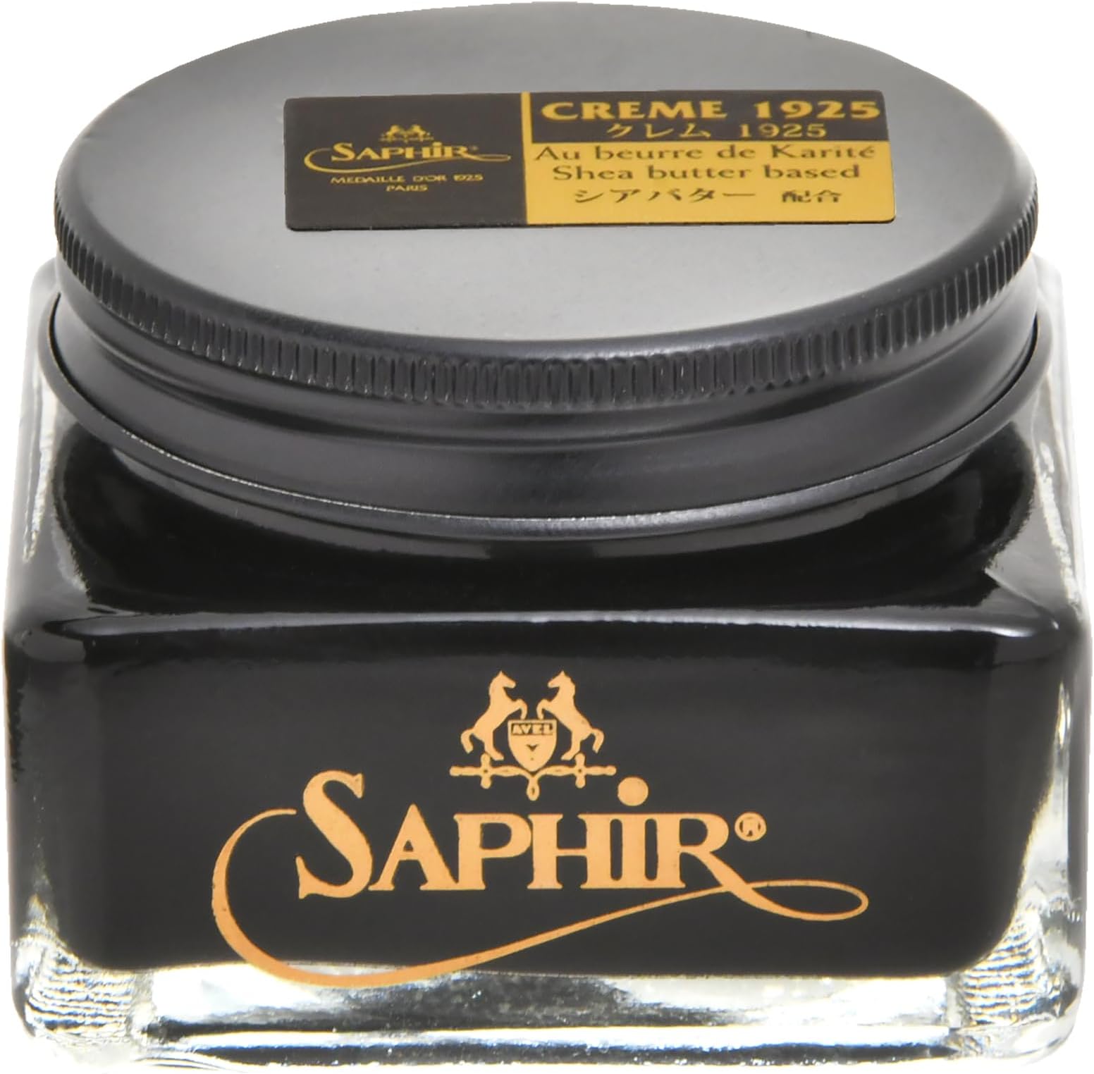 Saphir Pommadier Cream Polish 75ml ((01) BLACK)