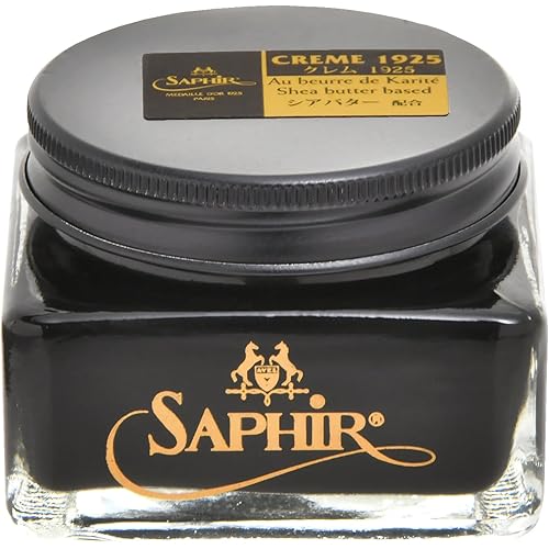 Saphir Medaille d'Or Pommadier Cream 75ml – Natural Cream Leather Shoe Polish, Leather Conditioner for Boots, Handbags