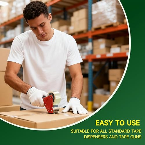 Miniatura 7 de Cinta de embalaje de alta calidad de 2.0 mil de 3 pulgadas x 110 yardas (24 rollos) Cinta de embalaje transparente para envío, cinta adhesiva