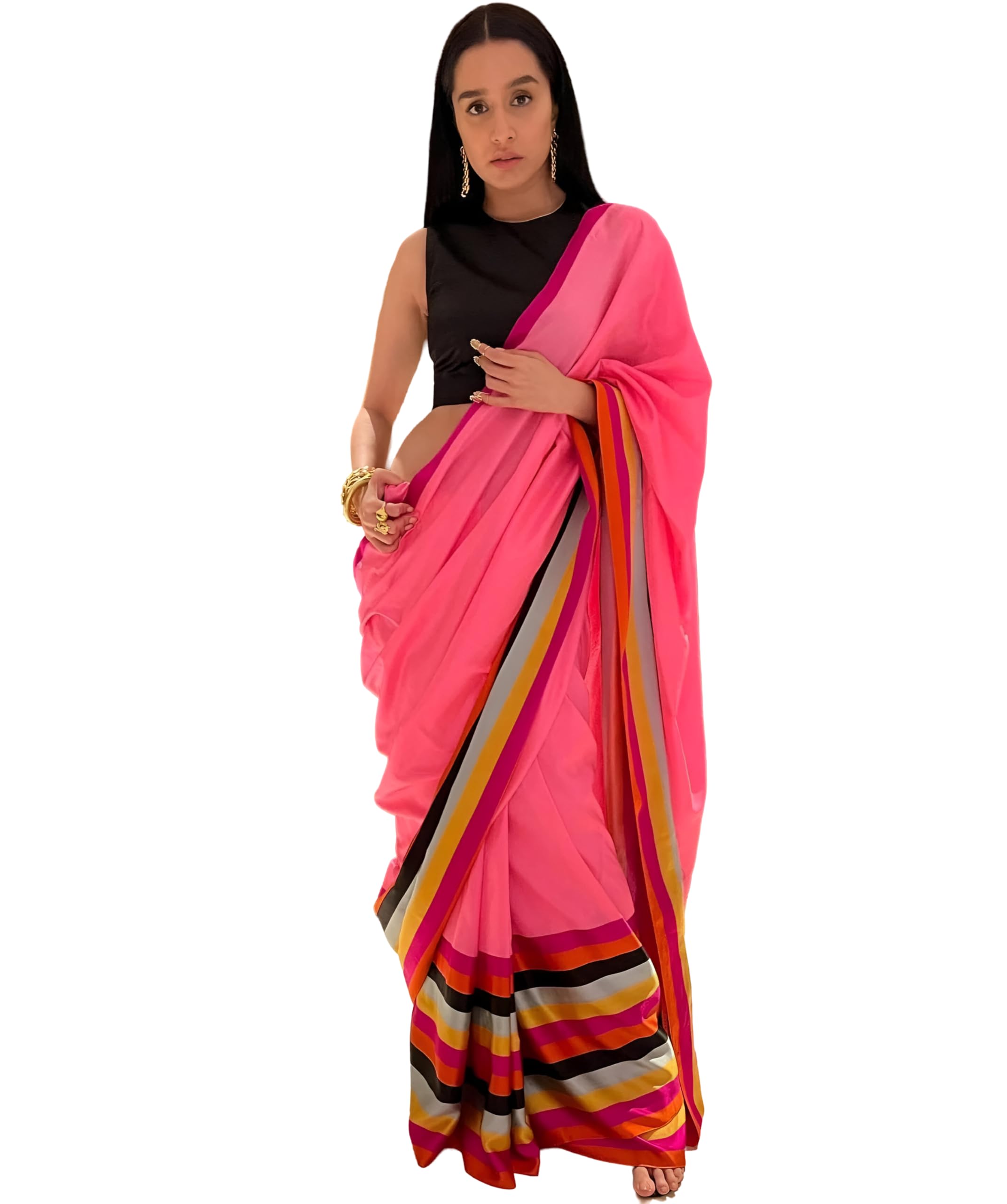 Alia bhatt wear Saree Rocky and rani movie saree celebraty inspired saree Bollywood chiffon sari partywear saree