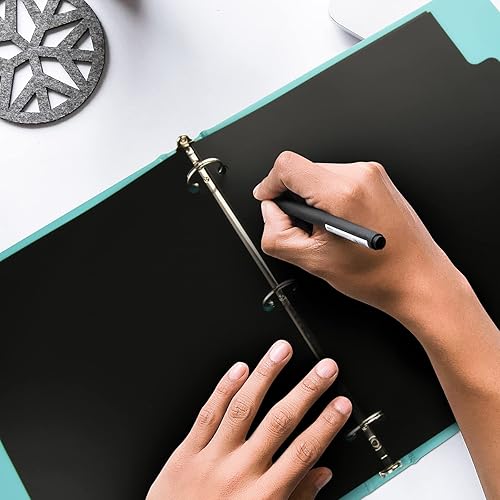 Miniatura 7 de Separadores de carpetas de 3 anillos con 5 pestañas para tamaño carta, corte de 15, 3 agujeros perforados, separadores de plástico para escribir y