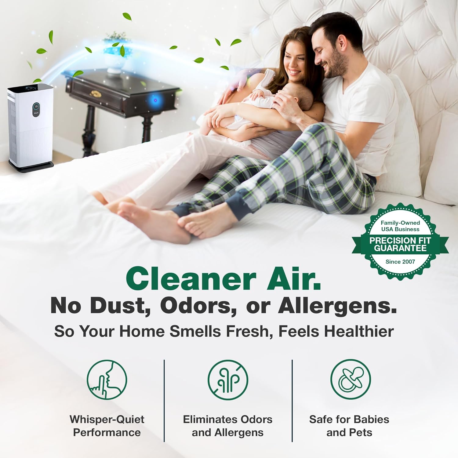 1 Premium HEPA Air Purifier Filter with Activated Carbon, Fits Shark Air Purifier 6 HE601 and HE602, Part no. HE6FKPET, HE6FKBAS, HE6FKPRO – Triple Layer Air Filtration (1 Pack) by Think Crucial