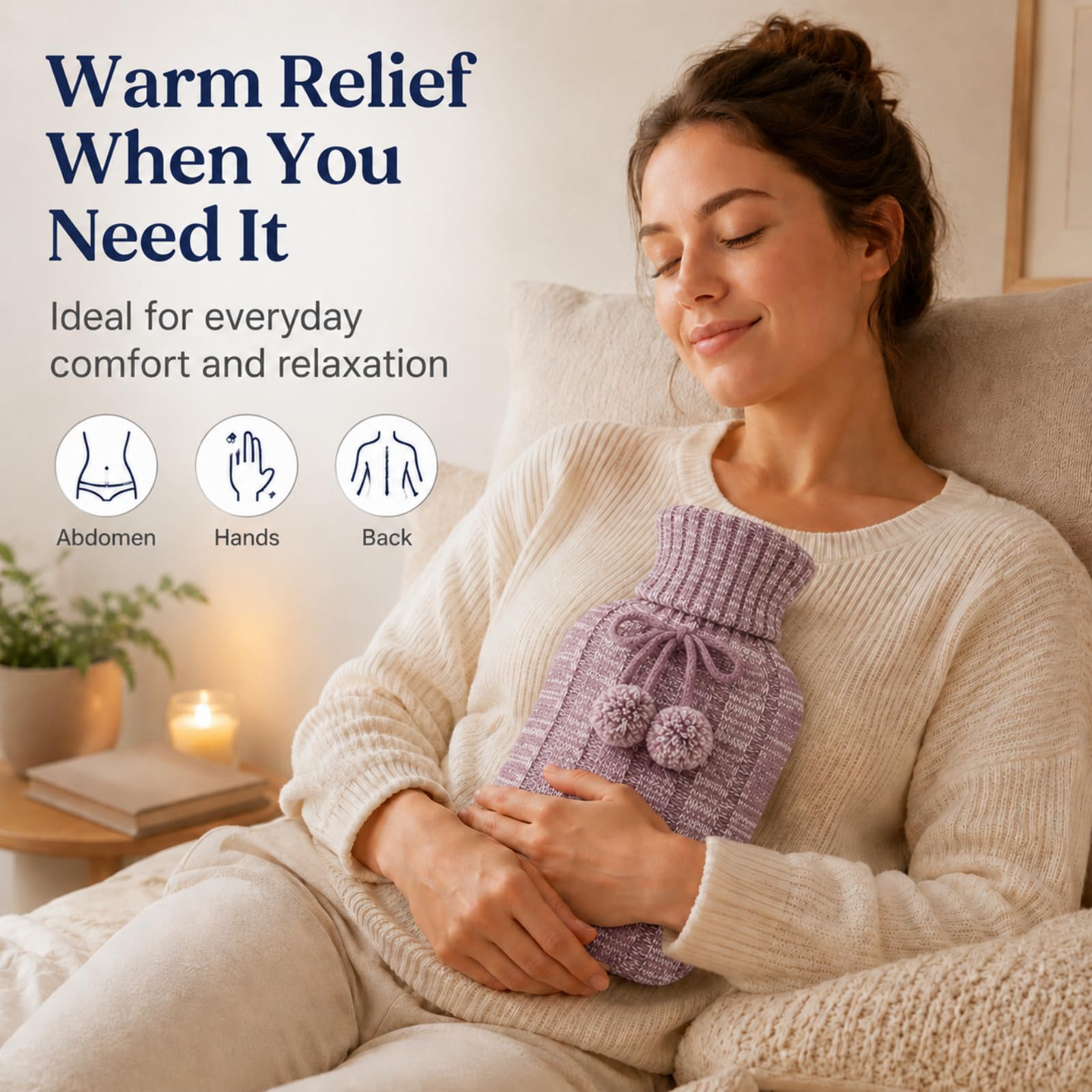 Hot & Cold Water Bottle - Pain Relief & Muscle Relief -6