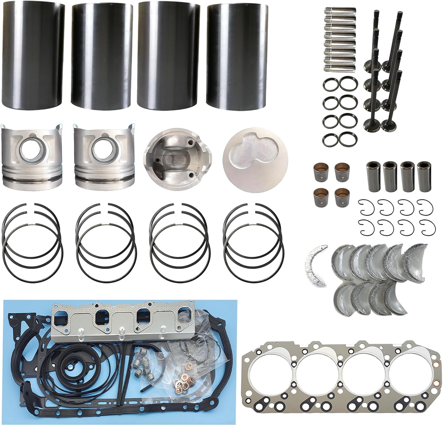 4JG2 Overhaul Rebuild Kit 8-97176-624-0 8-97176-701-0 for Isuzu 4JG2 Engine Hitachi DX40-C DX40M-C DX40MM-C DX45-C DX45M-C DX45MM-C Tractor