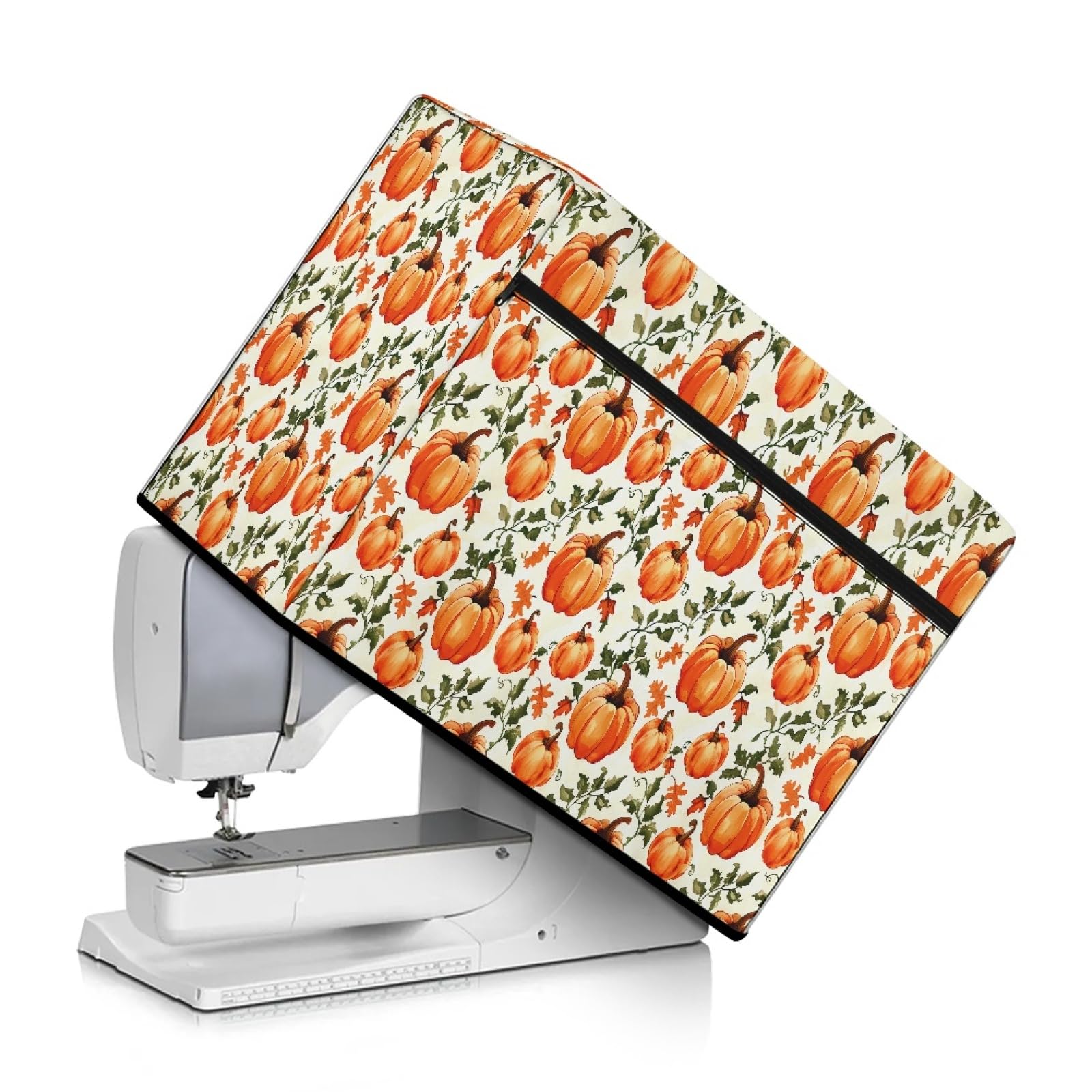 TOADDMOS Thanksgiving Pumpkins Sewing Machine Protective Cover with Essential Zipper Pockets and Top Handle Universal Fit Standard Household Sewing Machines and Accessories — image 1