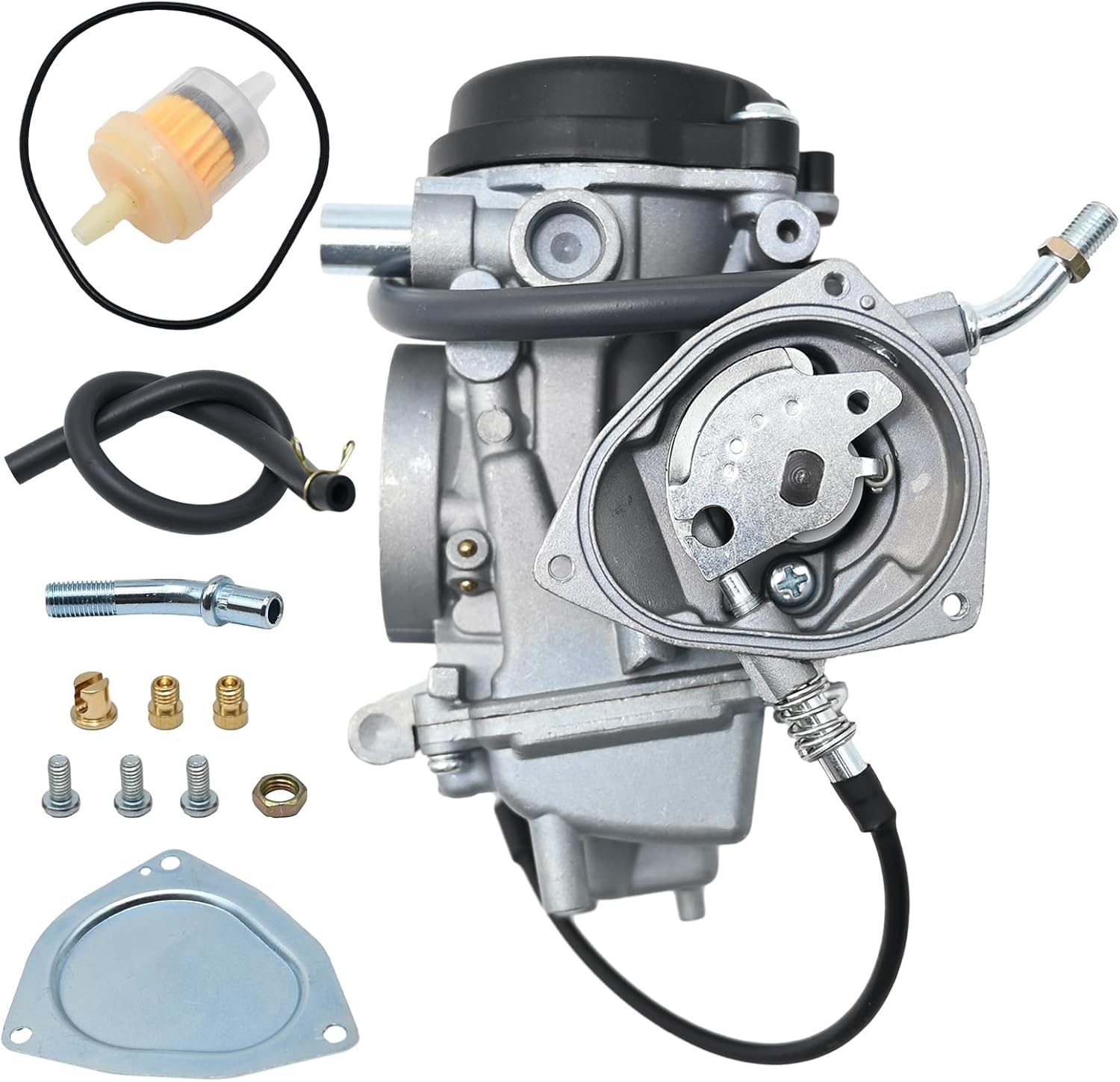 Anxingo Carburetor Replacement For Yamaha Big Bear 250 400 Bruin 250 350 Grizzly 350 400 450, YFM350 YFM400 YFM450, Replaces 5GH-14101-11-00 5PU-14101-11-00