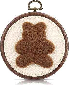Chunful Felted Bear Nursery Wall Decor Cute Wall Art Decorative Artwork for Nursery Themes Bathroom Living Room Classroom Home Decoration
