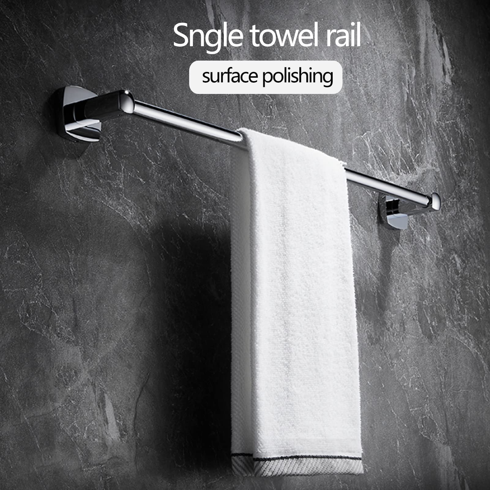 Toallero de barra de toallero, de acero inoxidable montado en la pared, estante de baño duradero para un fácil acceso, diseño contemporáneo, opciones de 30 cm a 60 cm