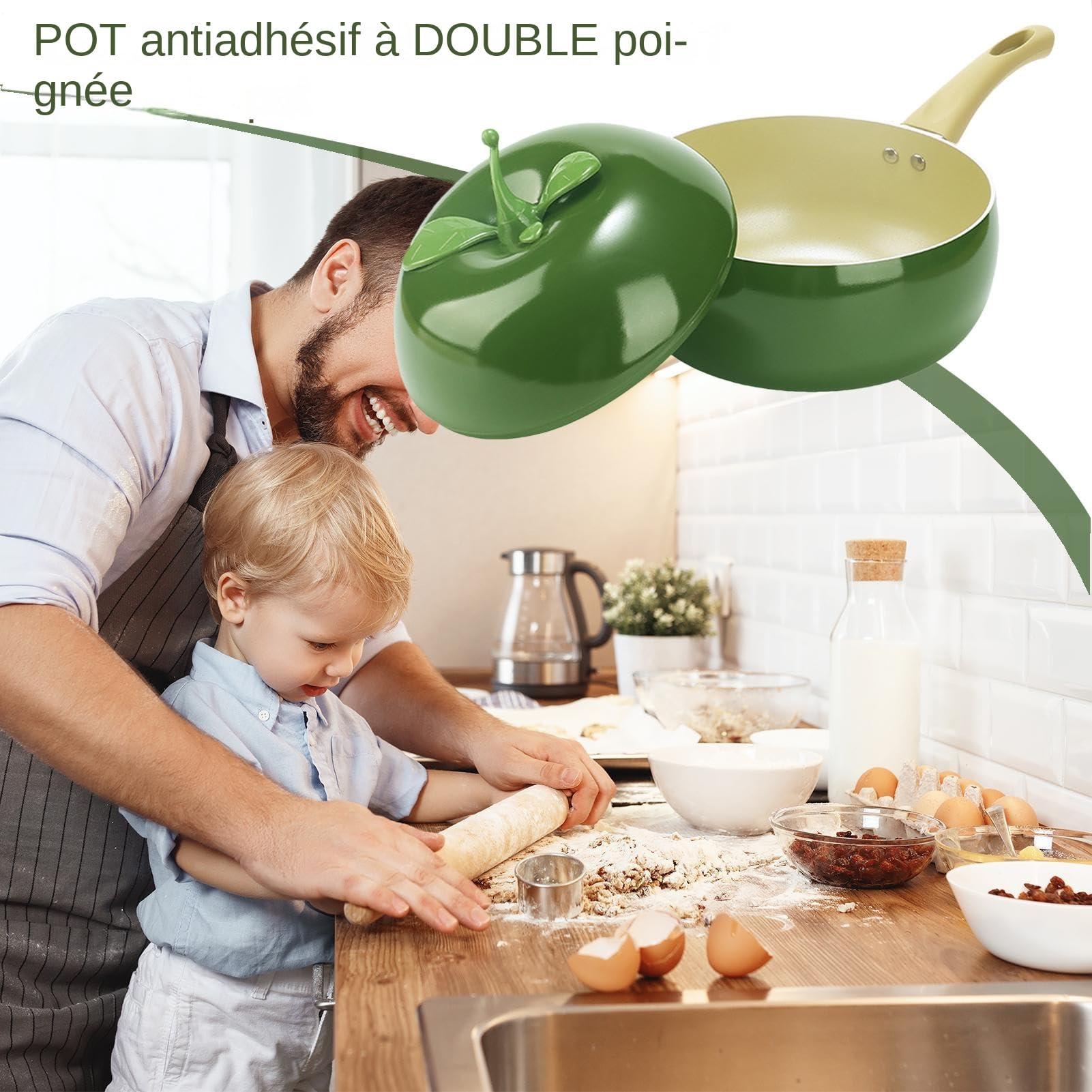 Pentola Per Sugo Con Coperchio Pratico, Multiuso, Antiaderente, Fruttiforme | Pentola E Padella Adatte All'Induzione Ideale Per Pasta, Zuppa, Spaghetti, Uso In Cucina Domestica E Ristorante