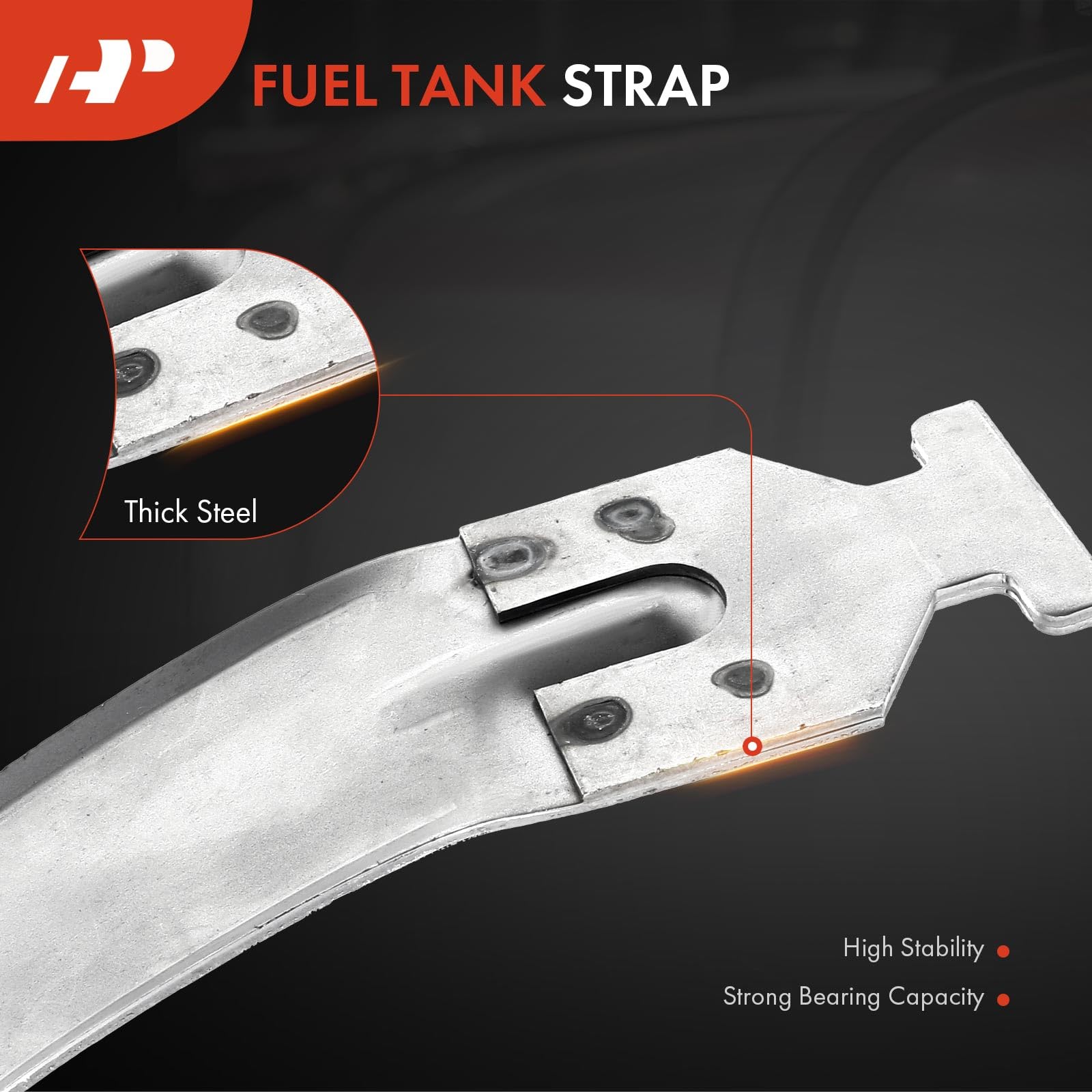2-Piece Fuel Tank Strap Set For Dodge Ram 1500, 2500, 3500 (2002-2019) – 35 Gallon Tank – Steel – Replaces 52102671AB