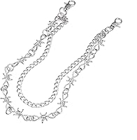 Vista 29 de Cadenas punk unisex para pantalones, cadenas de cinturón de alta resistencia, pantalones de hip hop, cadena de jeans con cierres de langosta