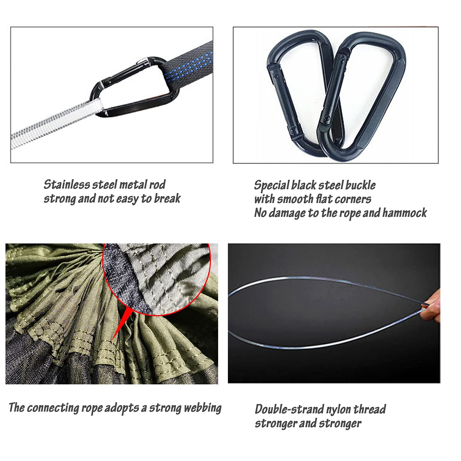 DYTWXG Hamaca para Acampar con mosquitera Hamaca Doble portátil Liviana con Tela de Sombra Material de paracaídas Hamaca con Lona para Caminatas Camping Mochilero Viajes Patio Trasero Playa