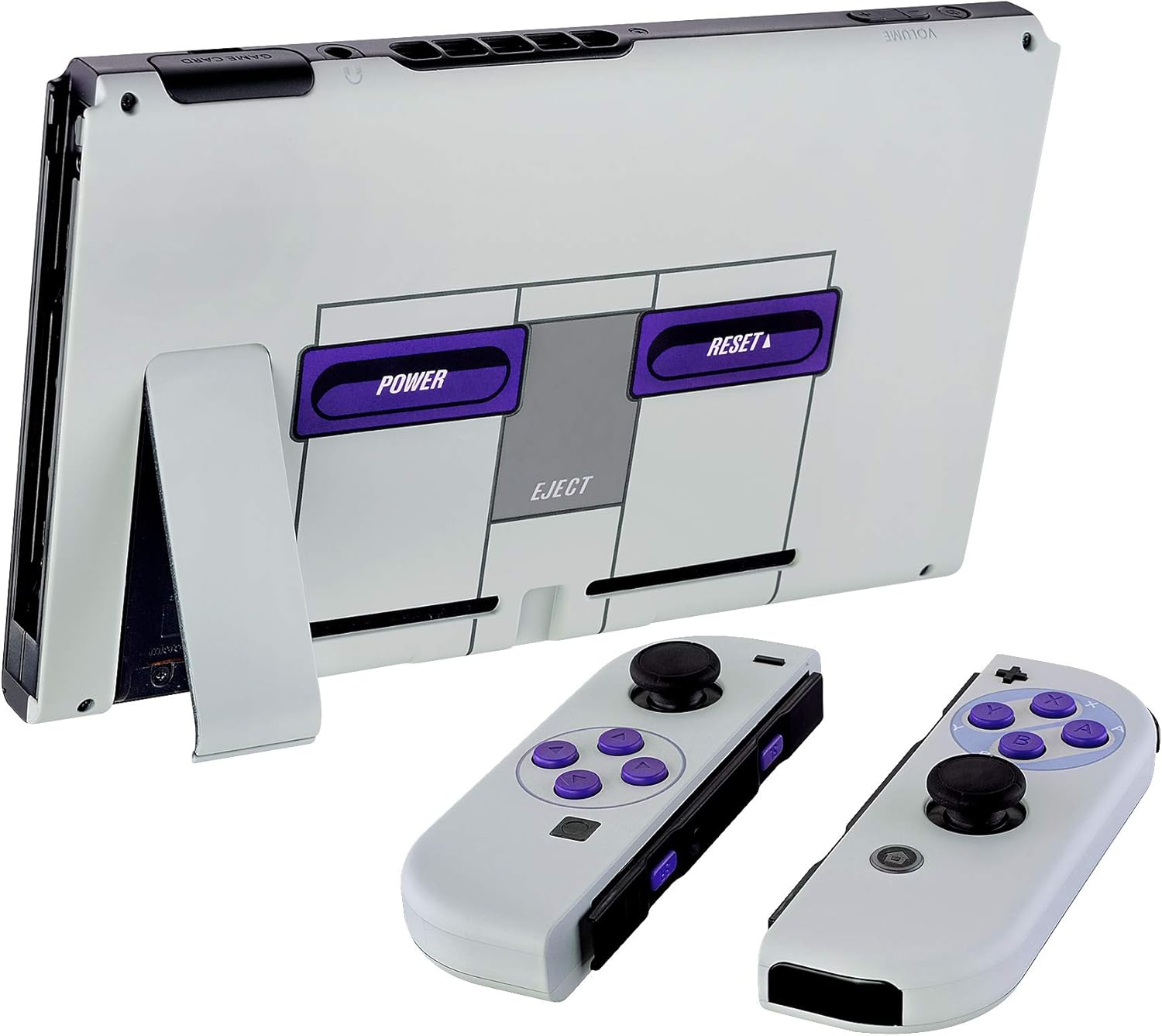 Bеѕt Dеаl eXtremeRate Soft Touch Grip Back Plate for Nintendo Switch Console, NS Joycon Handheld Controller Housing with Full Set Buttons, DIY Replacement Shell for Nintendo Switch - Classics SNES Style