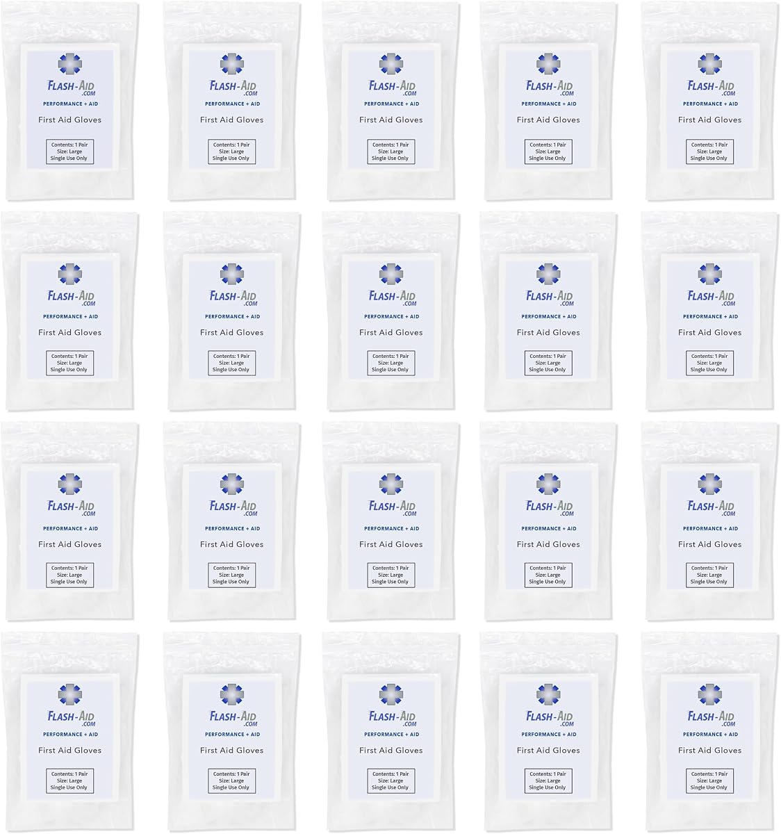 Individually Packaged Disposable First Aid Gloves Latex-Free for Emergency & First Aid Kits – Hygienic Single-Use Gloves