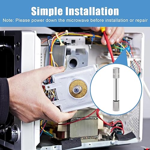 Miniatura 6 de 5304509451 Fusible de microondas para GE, Frigidaire, Kenmore Microondas, 20 Amp 125 Voltios-Reemplaza 1810711, EA3486694, PS3486694, AH3486694,