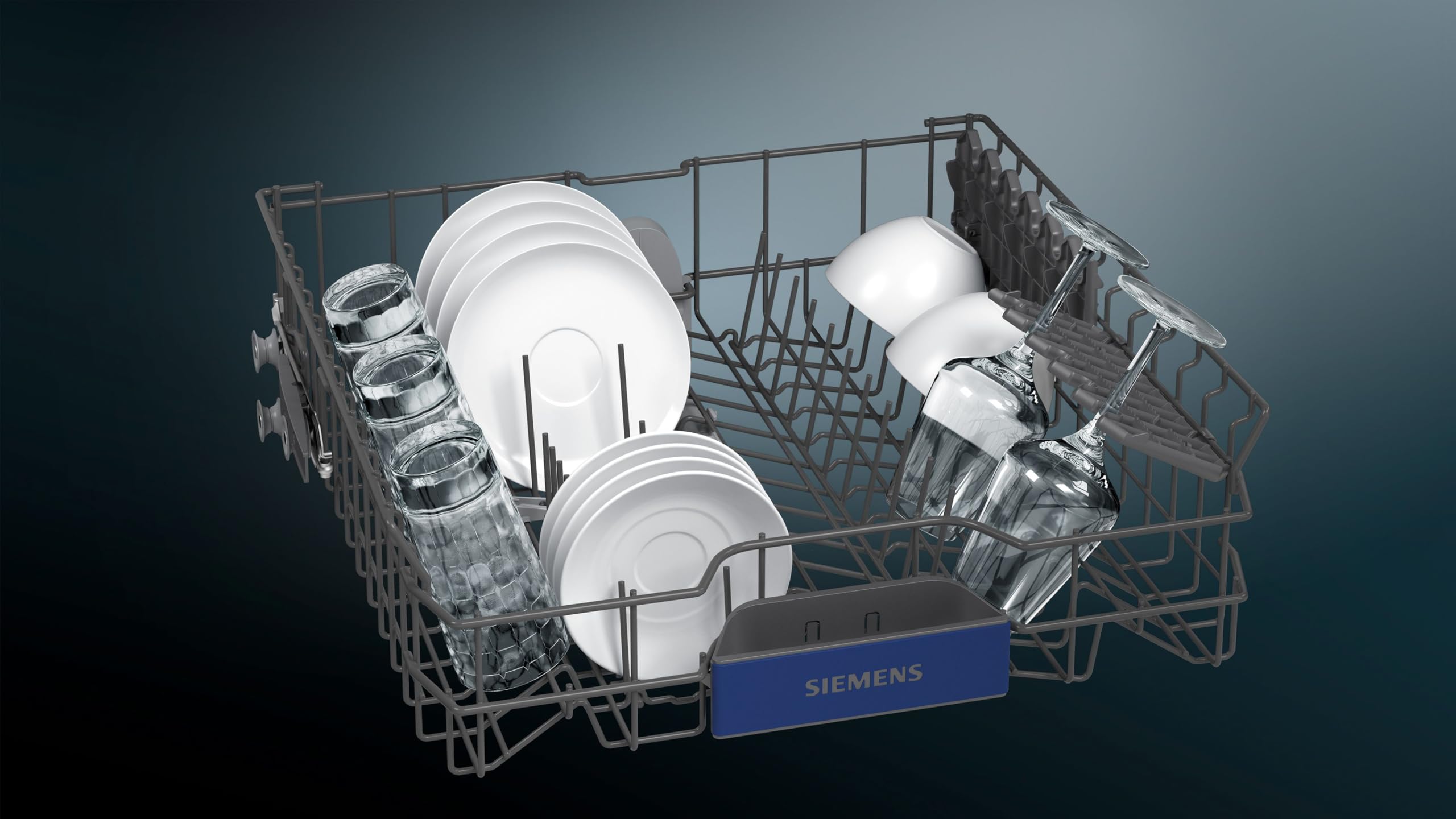 Siemens SN23EW03ME iQ300 Freistehender Geschirrspüler, 60 cm, Home Connect, varioFlex-Korb und varioSchublade, aquaStop, Favoriten-Taste, Programm-Assistent, autoOpen dry, varioSpeed Plus, Weiß