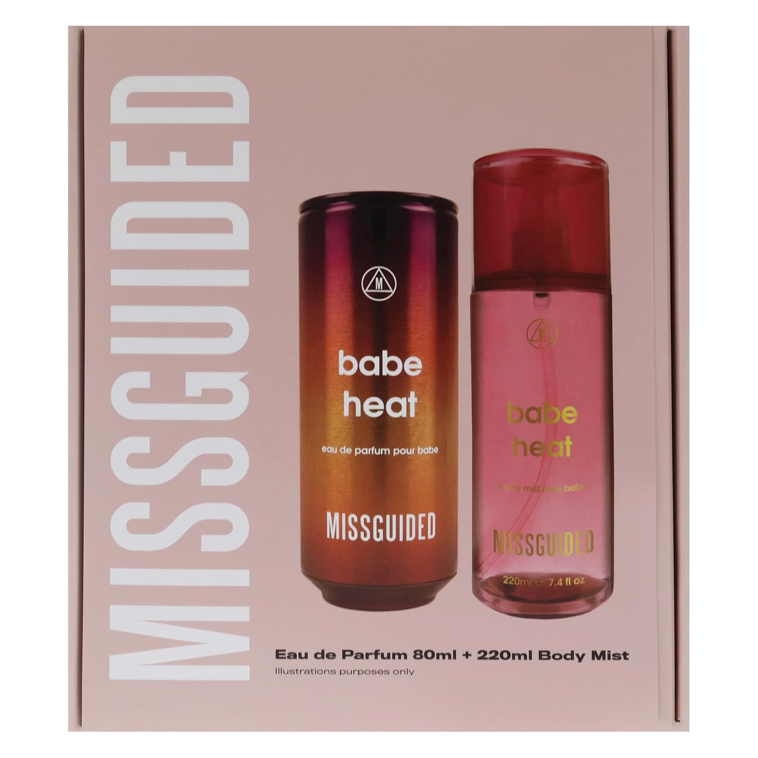 Missguided Babe Heat for Women - 2 Pc Gift Set 2.7oz EDP Spray, 7.4oz Body Mist