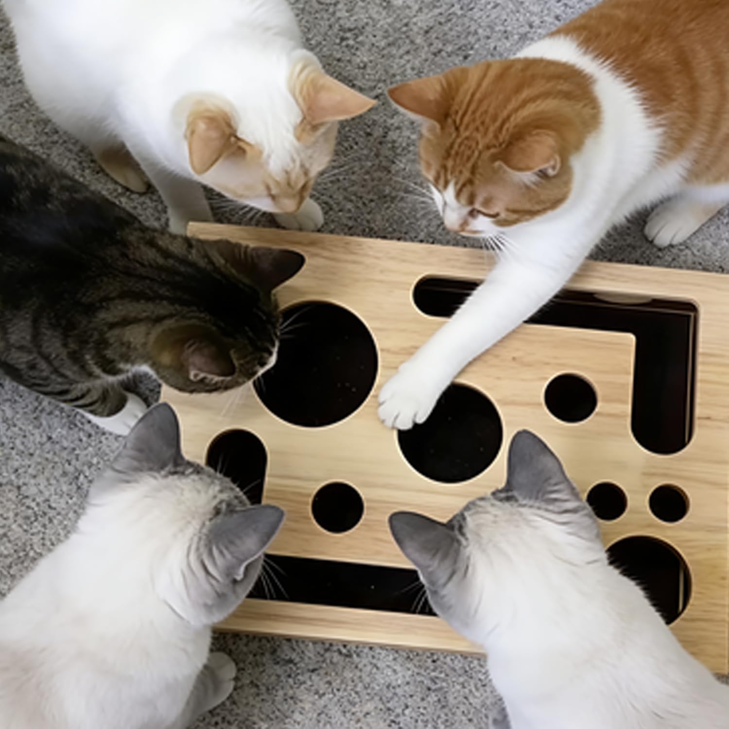 Cat Nail File Enrichment Box, Cat Scratch Puzzle Enrichment Box with Sandpaper Inside, Interactive Puzzle Toy for Cats to Grind Claws & Relieve Boredom (2pcs)