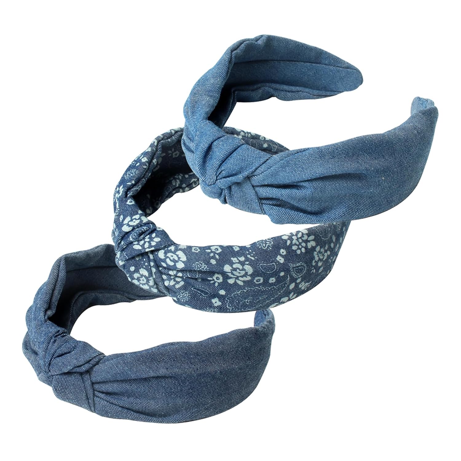 Cuizhiyu Denim Knot Headband - Non-Slip Hair Accessory