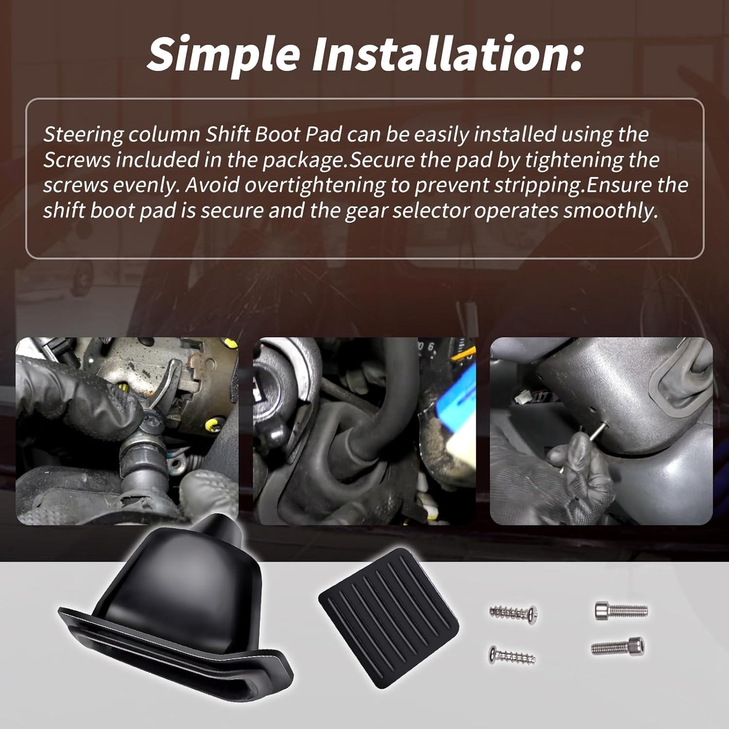 Steering Column Shift Boot Pad Screws Compatible with 1995-1999 Chev-rolet Silv-erado/Tah-oe/Yukon/Sub-Urban /CK1500