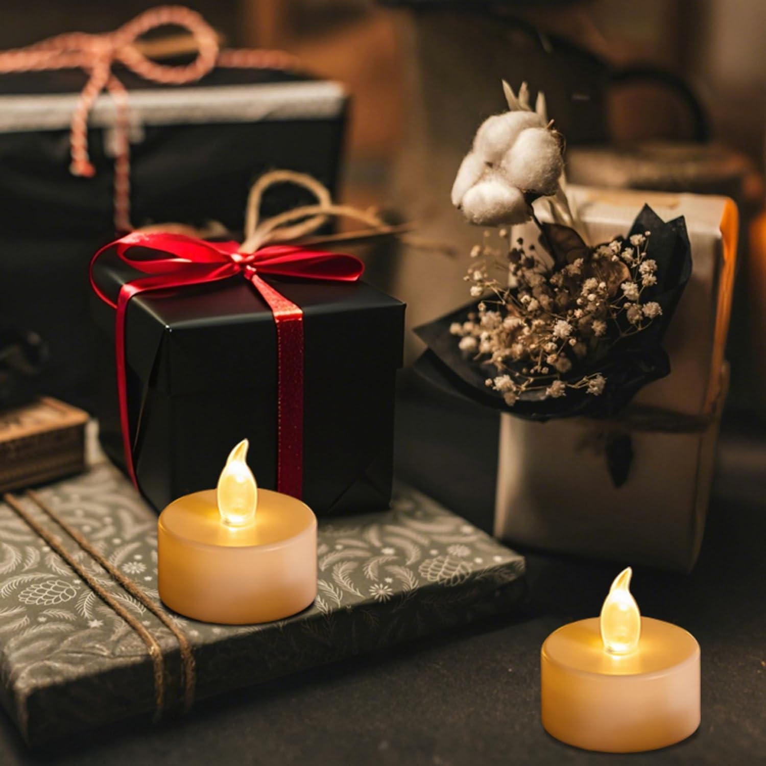 200PCS Flameless LED Tea Lights Candles, Realistic and Bright Flickering Long Lasting 200Hours Battery-Powered, Ideal Party, Wedding, Birthday,Halloween, Christmas ,Home, Table Decoration WarmYellow