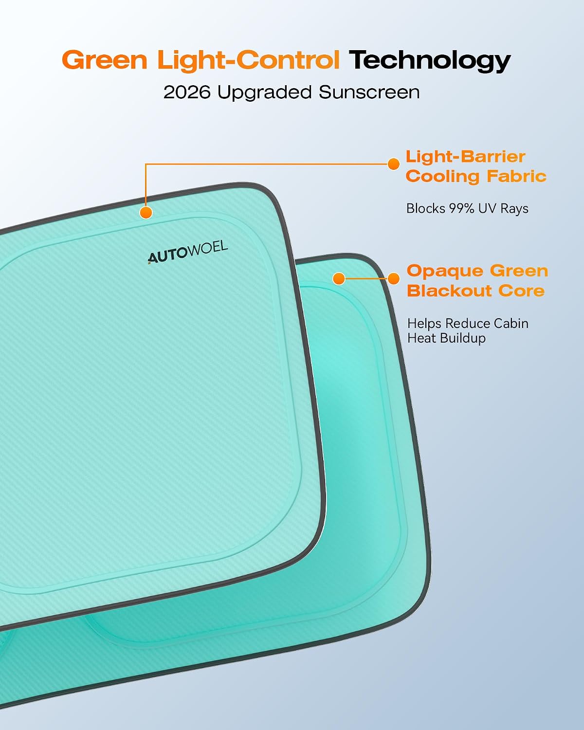 Cooling Car Windshield Sun Shade for Chevrolet Silverado 1995-2026, 240T image 4