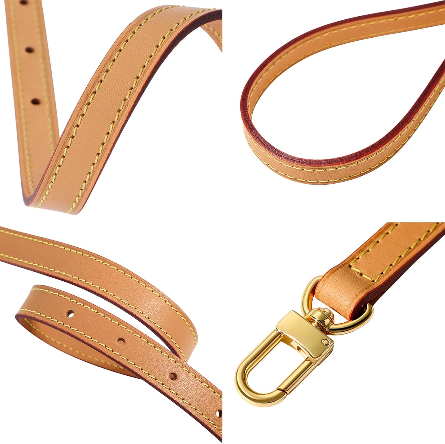 jiesinlov Vachetta Leather Bag Strap Replacement Adjustable,Purse Shoulder Straps Crossbody for Handbag (Dark Beeswax-Width:0.70in) - Image 8