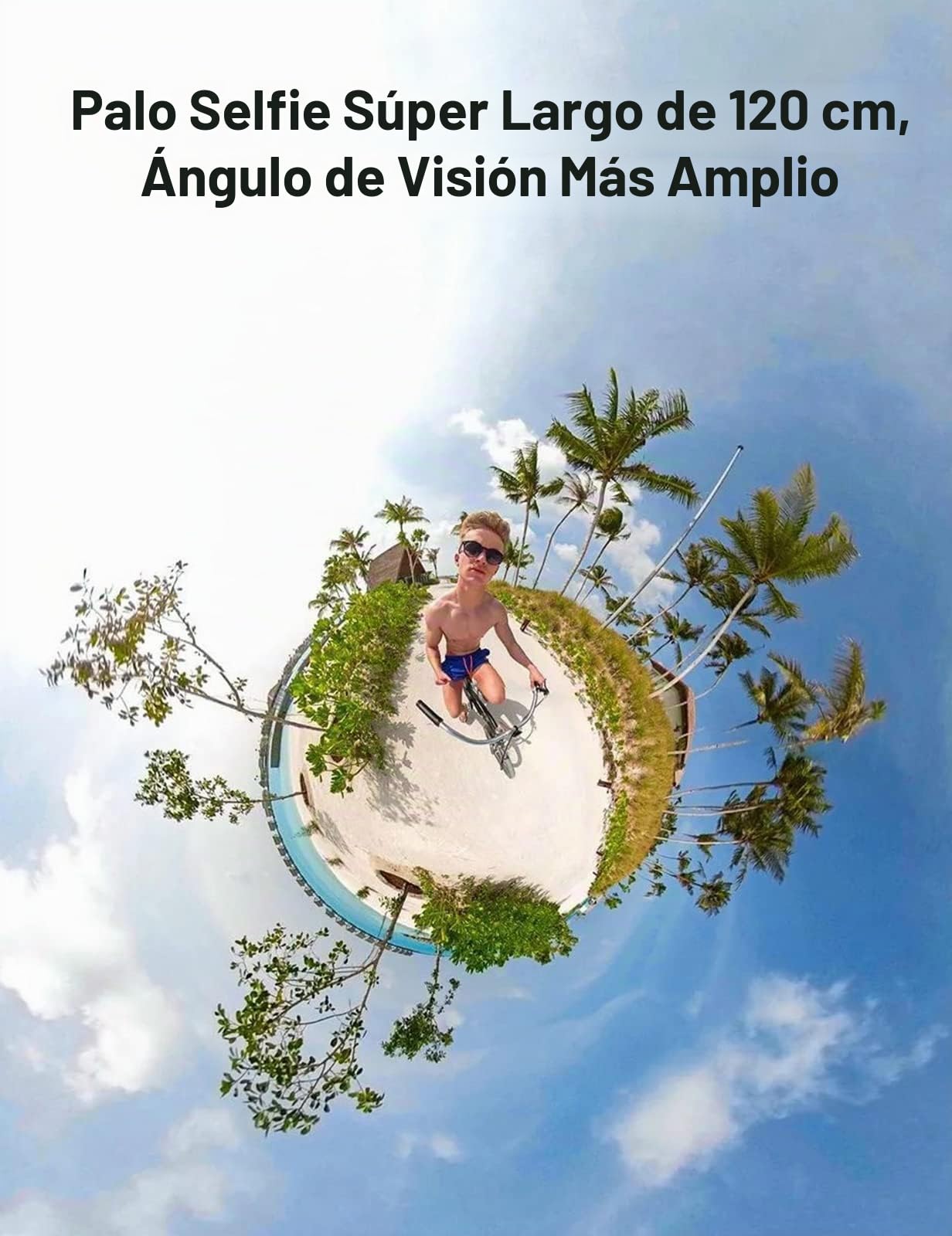 Palo selfie ULANZI MT-58 para Insta 360 y cámaras de acción compatibles con Go Pro Hero 11/10/9/8/7, Insta360 One XR/RS/GO 2, DJI Osmo Action