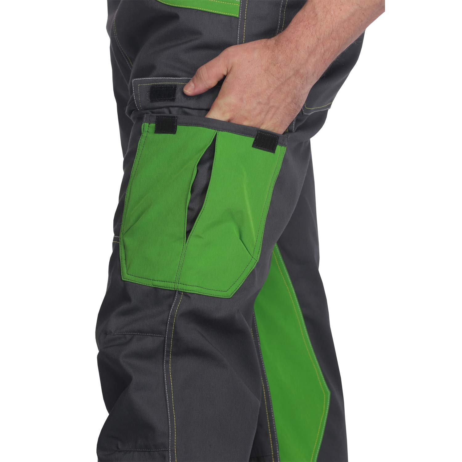 Arbeitshose grau/grün - Bundhose für Handwerker