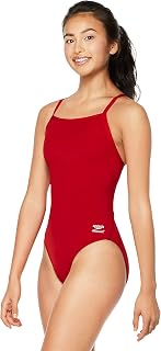 Speedo Women's Endurance+ Solid Flyback Training One Piece Swimsuit, Dark Red, 28 Price In India