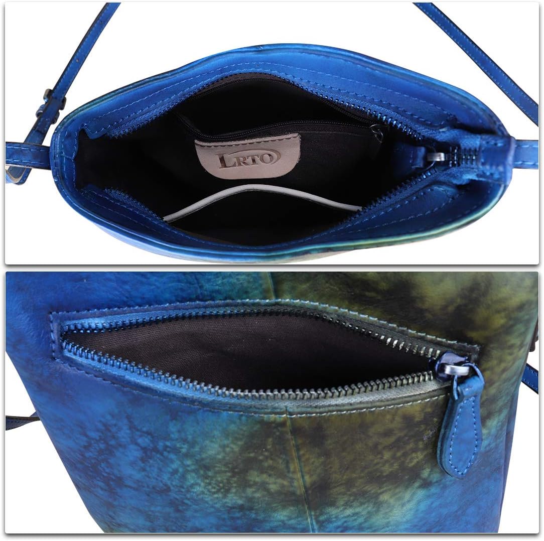 LRTO Genuine Leather Crossbody Bags for Women Retro Satchel Purse Handmade Small Designer Cute Shoulder Bag - Image 7
