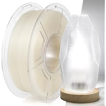 3D Printer PLA Filament Transparent 1.75mm Neatly Wound High Light Transmittance 3D Printing Filament,Print Speed 30-100mm/s PLA Filament,Transparent Clear 3D Printer Filament 1KG