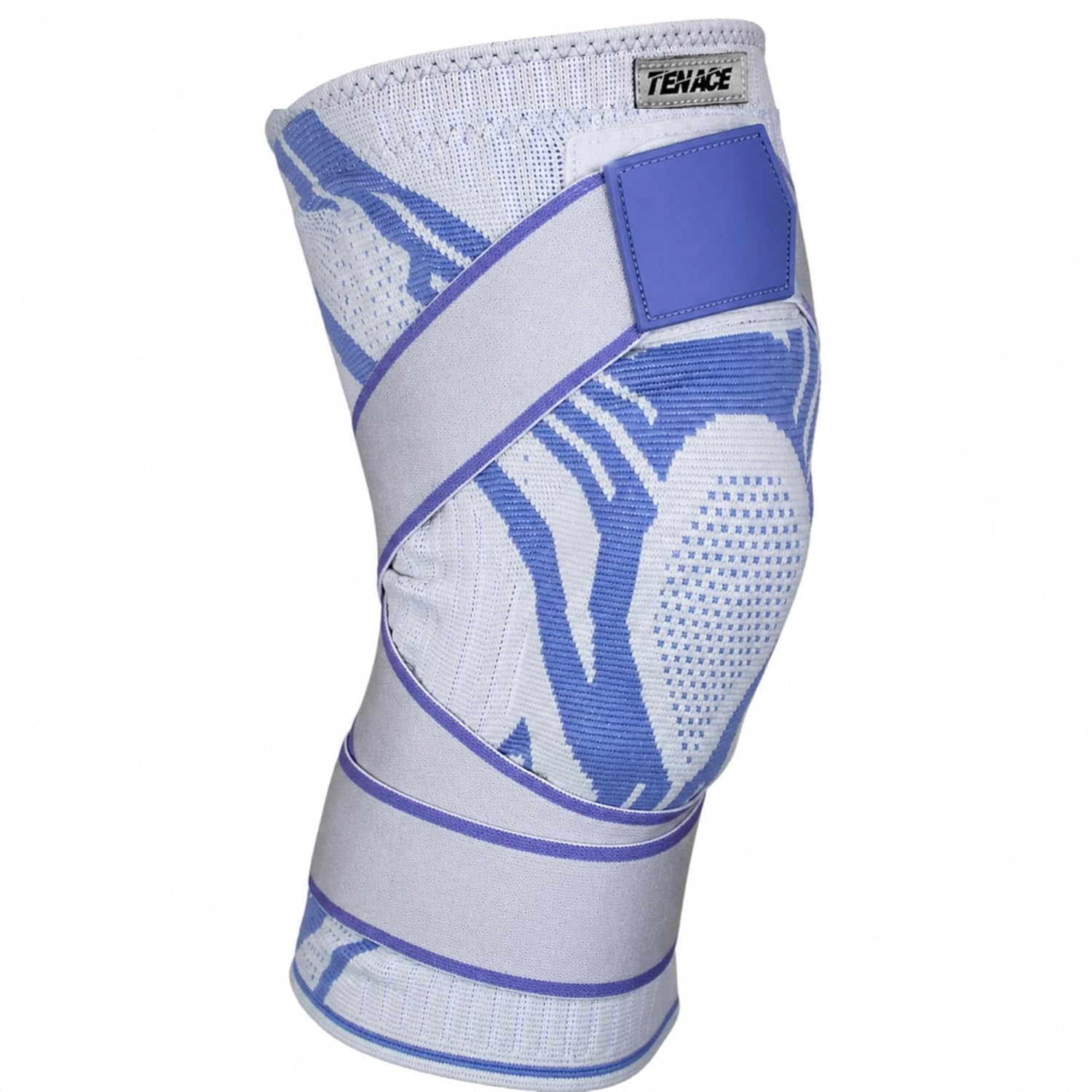 Tenace BJJ Knee Brace Grappling - Compression Knee Pad for Jiu Jitsu, MMA, Muay Thai, Wrestling, Judo - High Durability and Performance Unisex (Blue, XX-Large)