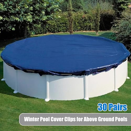 Miniatura 6 de 60 clips de cubierta de piscina de invierno para cubiertas de piscina sobre el suelo, 2 formas, pinzas para cubierta de piscina, abrazaderas de