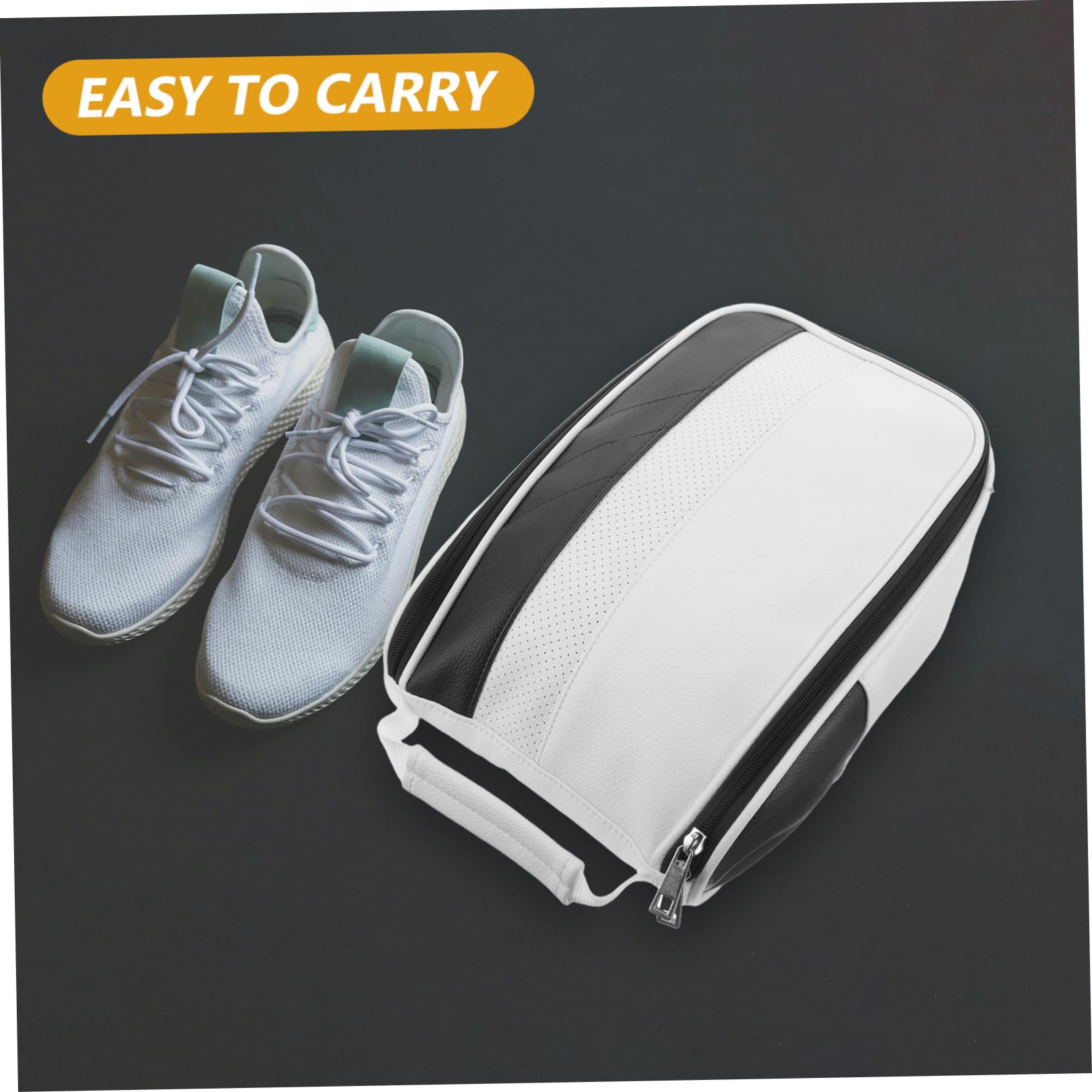 HEMOTON Borsa Scarpe Pelle con Cerniera e Manico Cintura Scarpe Traspirante Compatta e Protettiva per Viaggi e Attività Outdoor