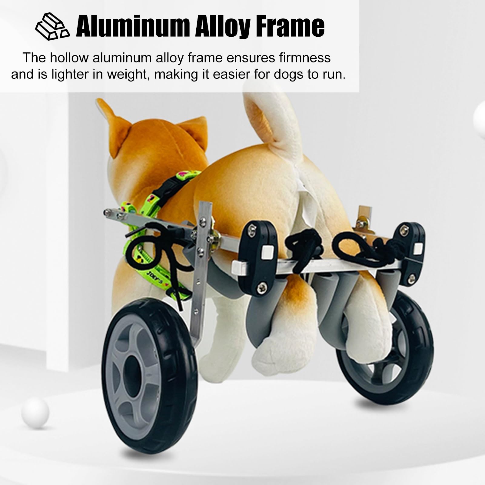 Silla de ruedas ajustable para patas traseras, ayuda de movilidad para perros pequeños con artritis y displasia