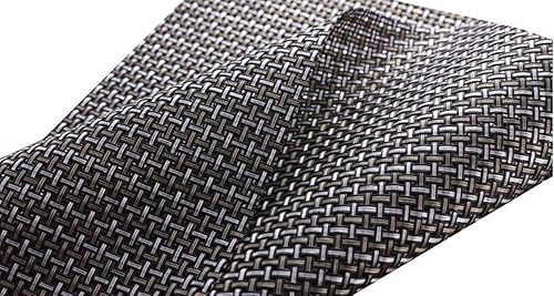 Miniatura 5 de Juego de 4 manteles individuales de cuña, resistentes al calor, manteles individuales para mesa redondos, se limpian (verde bambú)